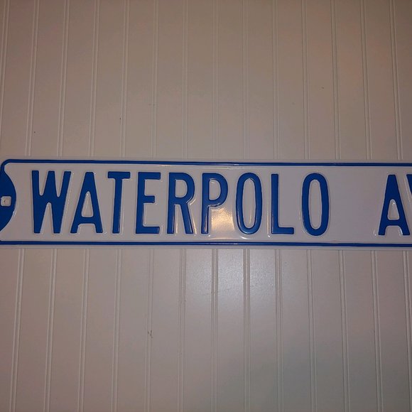 Amazon.com: Water Street Signs Customized Water Signs  WATERPOLO AVE Metal Street Signs to hang on Wall
